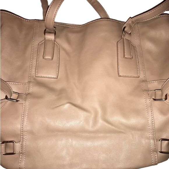 Rampage Blush Nude Shoulder Bag Large Hobo Tote Light Pink - Picture 3 of 8